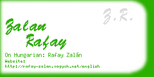 zalan rafay business card